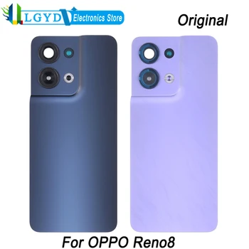 Оригинальная задняя крышка аккумулятора для телефона OPPO Reno8, задняя крышка с крышкой объектива камеры, Запасные части для ремонта