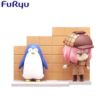 Оригинальные Подлинные FuRyu Mini Spy Family 10 см Anya Forger Пингвин ПВХ Милые Настольные Игрушки Для Рождественского Подарка Droppshiping