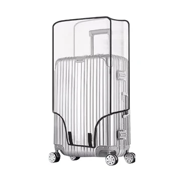 Полностью прозрачная защитная крышка для багажа, утолщенная защитная крышка для чемодана, ПВХ Крышка для чемодана, крышка для багажа на колесиках