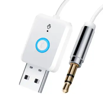 Портативный автомобильный адаптер Blue Tooth Автомобильный ключ USB 3,5 мм Аудиоразъем Auto 5,0 Комплект громкой связи для автомобильного приемника BT-передатчика