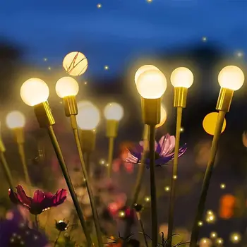 Светодиодная лампа-светлячок, Солнечный наружный свет, украшение сада, Водонепроницаемый сад, Домашний газон, фейерверк, световой пол, Новый год, Рождество