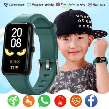 Силиконовые смарт-часы-браслет для детей, детские умные часы, спортивные часы с фитнес-трекером, водонепроницаемые детские смарт-часы для мальчиков и девочек