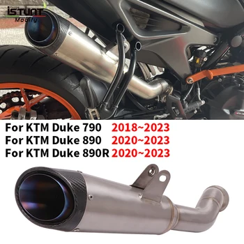 Слипоны Для KTM DUKE 790 890 890R R 2018 - 2022 2023 Мотоцикл Выхлопной Escape Moto Модифицированный Глушитель из титанового сплава Средняя Труба