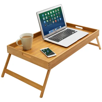 Стол для ноутбука, бамбуковый складной поднос для завтрака, портативный мини-столик для пикника, место для хранения, стол для ноутбука, держатель для чтения