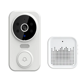 Умный видеодомофон, Беспроводная HD-камера, обнаружение движения PIR, ИК-сигнализация, охранный дверной звонок, Wi-Fi домофон для домашней квартиры