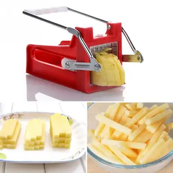 Устройство для нарезки картофеля фри, фруктов, овощей, чипсов, устройство для нарезки полосок с лезвиями из нержавеющей стали, кухонные принадлежности