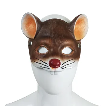Хэллоуин, Карнавал, Пурим, бал, вечеринка, маскарад, искусственные маски животных, 3D Трехмерная Серая мышь, косплей-маска для взрослых и детей
