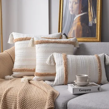 Чехол для подушки в марокканском стиле с кисточками, наволочка для стула, дивана, коврик для подушки, Офисный бар, Балкон, домашний декор, 2 размера