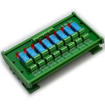 ЭЛЕКТРОНИКА-САЛОН, крепление на DIN-рейку, 8 модуль интерфейса реле сигнала DPDT. (Рабочее напряжение: 5 В постоянного тока)