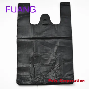 Экологически чистая овощная пластиковая сумка для покупок ldpe биоразлагаемая черная пластиковая сумка для футболки пластиковые сумки для переноски футболок в рулоне