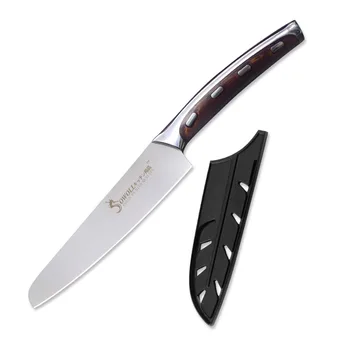 Японский универсальный нож, 5-дюймовый инструмент для нарезки фруктов, Кухонный нож с острым лезвием из нержавеющей стали и нескользящей удобной ручкой